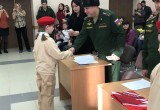В МАОУ "СОШ №2" состоялась церемония принятия кадет в ряды Юнармии